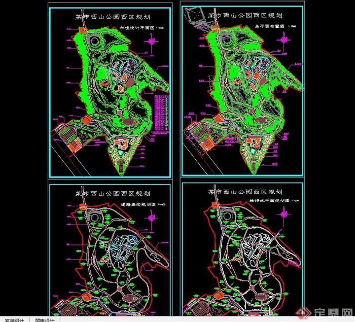 某市西山公园规划设计cad方案