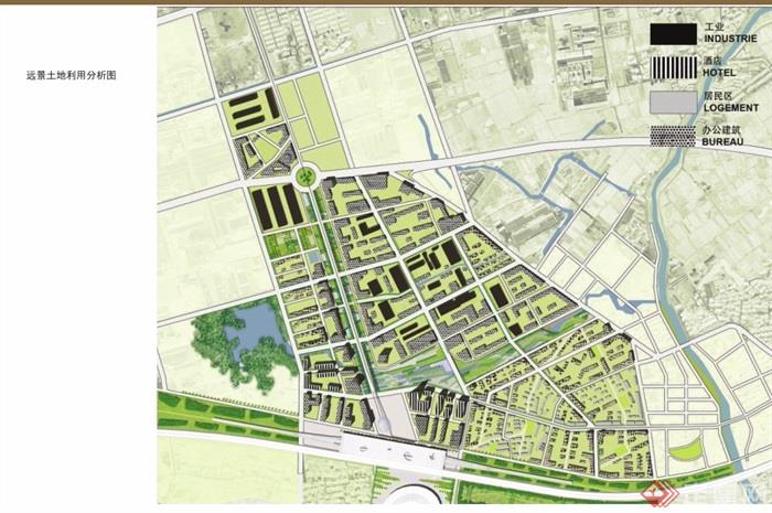某市火车东站地区概念城市规划jpg方案