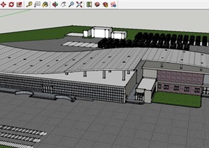 二层汽车客运站建筑设计方案（含CAD图SU(草图大师)模型及JPG格式文本）