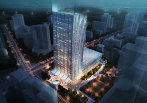 高层日报社办公楼建筑方案设计（含jpg文本CAD方案）