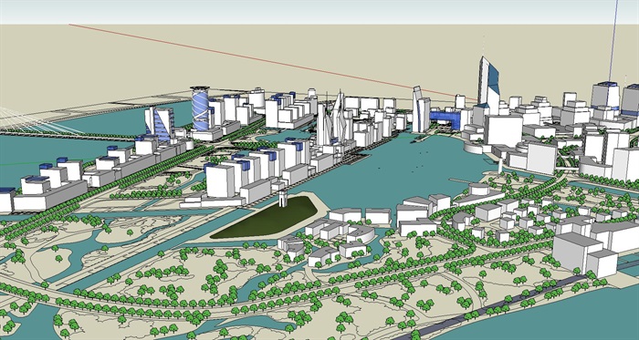 大型水上商业住宅公园城市核心综合体规划(1)