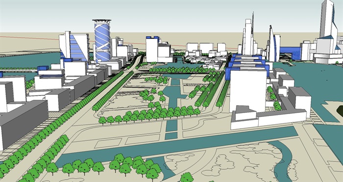 大型水上商业住宅公园城市核心综合体规划(2)