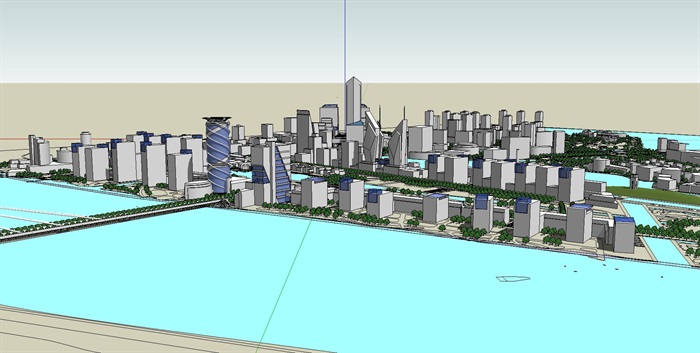 大型水上商业住宅公园城市核心综合体规划(3)