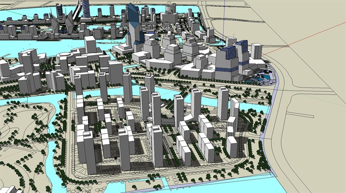 大型水上商业住宅公园城市核心综合体规划(5)