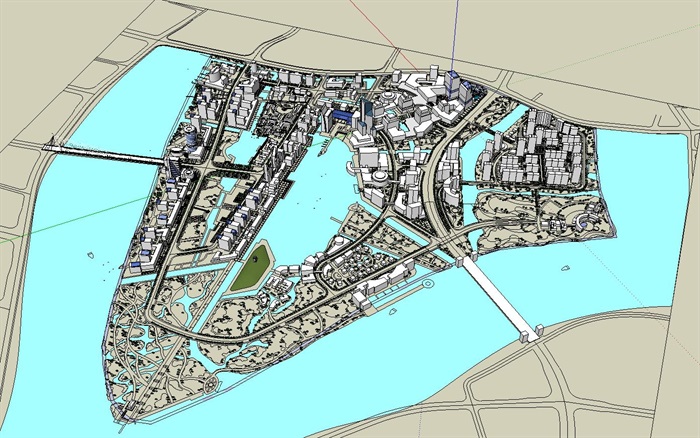 大型水上商业住宅公园城市核心综合体规划(6)