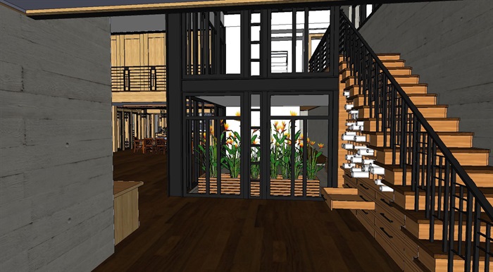现代工业风木构私人住宅别墅与室内设计(4)