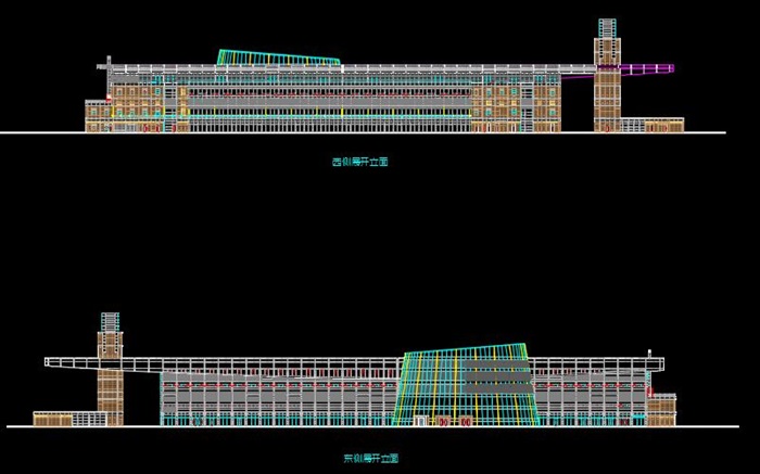 四层长途客运站建筑设计方案（含CAD图JPG效果图及WORD版设计说明）-19720平(9)