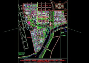 现代精致详细城市规划设计cad方案