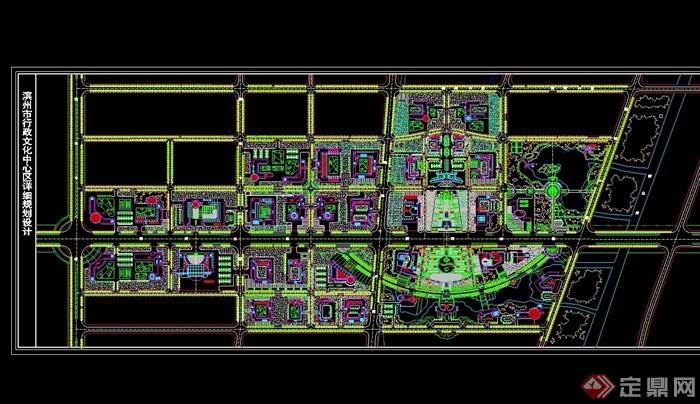 某现代风格详细完整的城市设计cad方案
