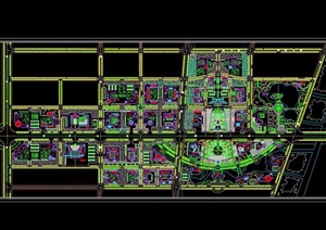 某现代风格详细完整的城市设计cad方案