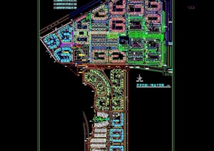 某现代风格详细完整的城市规划设计cad方案