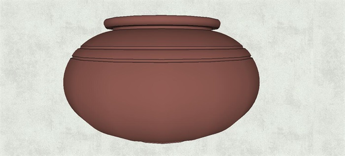 现代陶罐小品素材设计su模型