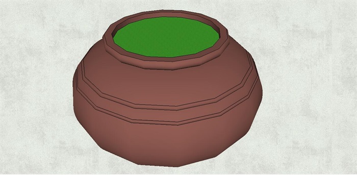 现代陶罐小品素材设计su模型