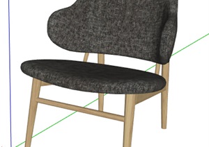 简约室内详细椅子设计SU(草图大师)模型