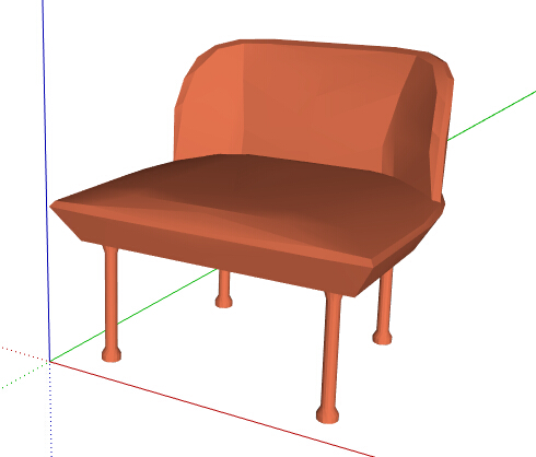 现代风格独特椅子su模型