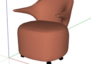 现代风格独特沙发椅SU(草图大师)模型