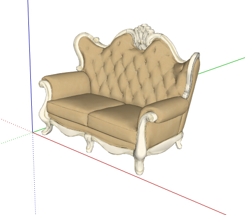 欧美风格详细室内沙发设计su模型