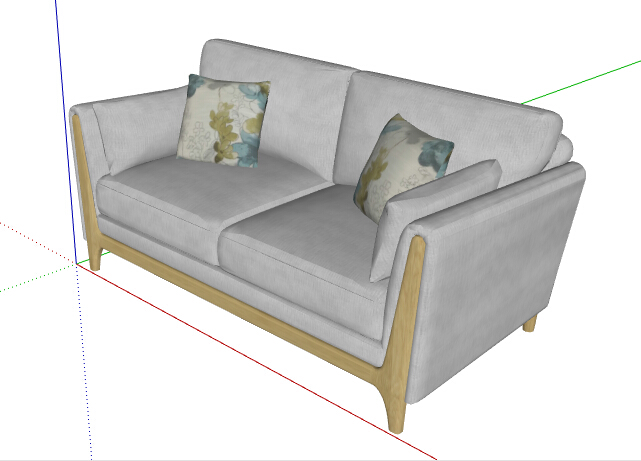 现代详细完整的室内沙发su模型