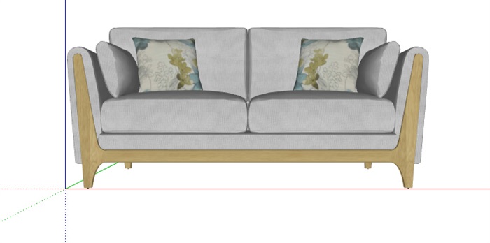 现代详细完整的室内沙发su模型