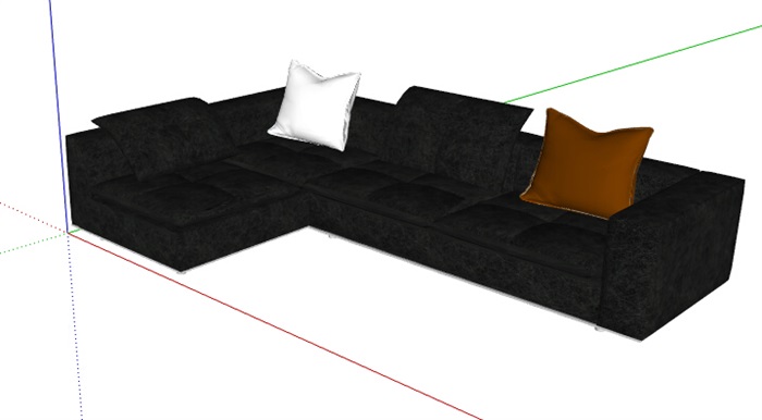 现代风格室内沙发组合su模型