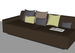 现代客厅详细沙发素材设计SU(草图大师)模型