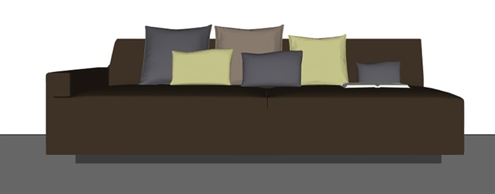 现代客厅详细沙发素材设计su模型