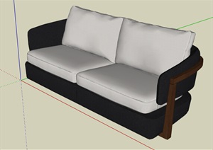 某现代风格详细室内沙发SU(草图大师)模型