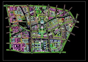 经典详细的城市规划设计cad方案