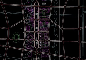 现代风格简单的城市设计cad方案图