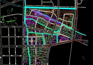 城市某城区规划设计平面图