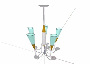 现代独特详细完整的吊灯SU(草图大师)模型
