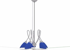 现代风格详细室内吊灯素材设计SU(草图大师)模型