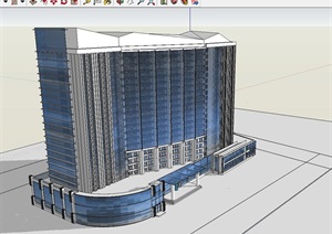 二十一层酒店建筑方案图(含CAD图 PSD效果图 SU(草图大师)模型 排版JPG）