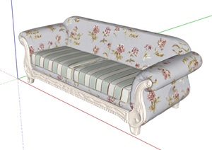 室内详细的沙发装饰素材SU(草图大师)模型