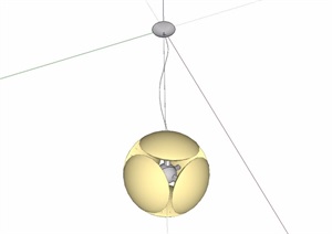 现代风格室内吊灯顶灯素材设计SU(草图大师)模型