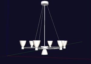 现代独特吊灯简单设计SU(草图大师)模型