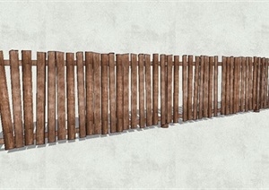 某中式木篱笆设计SU(草图大师)模型