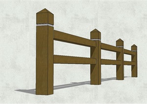 木质栏杆素材设计SU(草图大师)模型