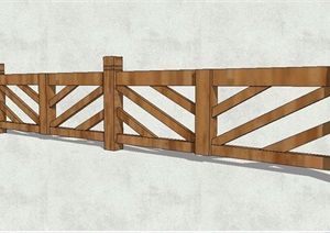 木质栏杆详细设计SU(草图大师)模型