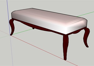 某详细室内沙发坐凳SU(草图大师)模型
