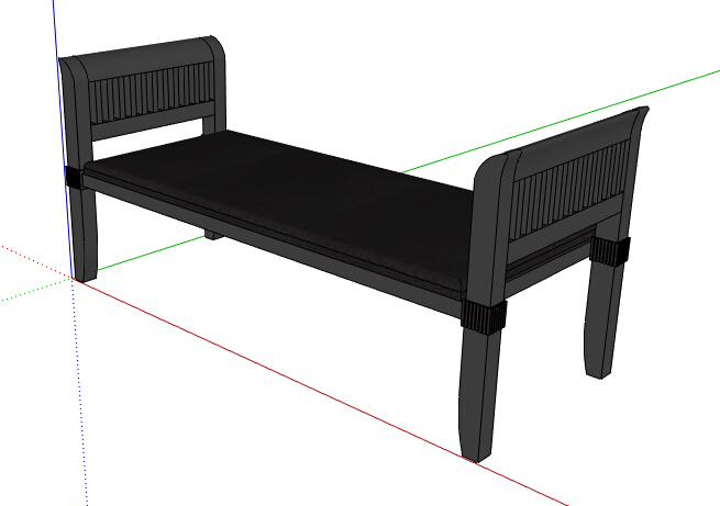 某室内坐凳素材设计su模型