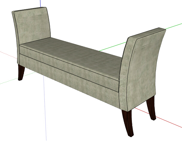 现代室内空间沙发坐凳su模型