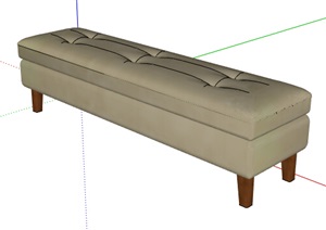 某现代风格室内沙发坐凳素材SU(草图大师)模型