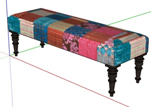 现代风格独特坐凳素材设计SU(草图大师)模型