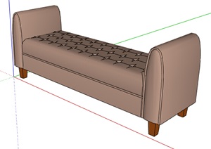 某现代风格坐凳素材设计SU(草图大师)模型