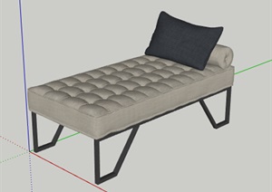 某现代风格详细沙发躺椅SU(草图大师)模型