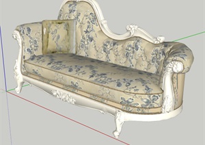 欧式风格详细精致沙发设计SU(草图大师)模型