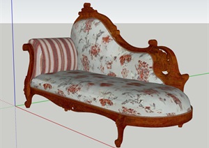 欧式风格精致室内沙发素材SU(草图大师)模型