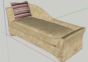 某详细经典室内沙发躺椅SU(草图大师)模型