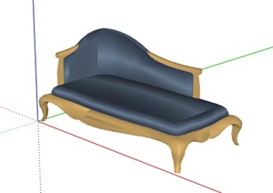 简欧详细完整的沙发设计SU(草图大师)模型